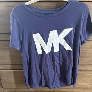 Michael Kors Navy Tee with White Logo